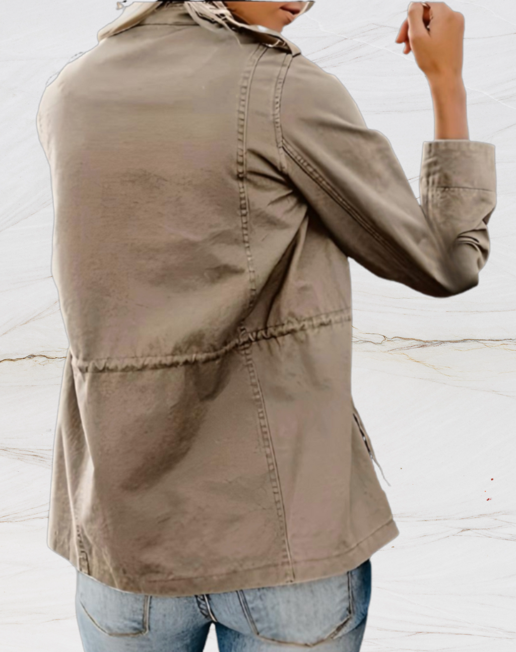Nathalie | Women's Long Sleeve Zip Front Pocket Jacket