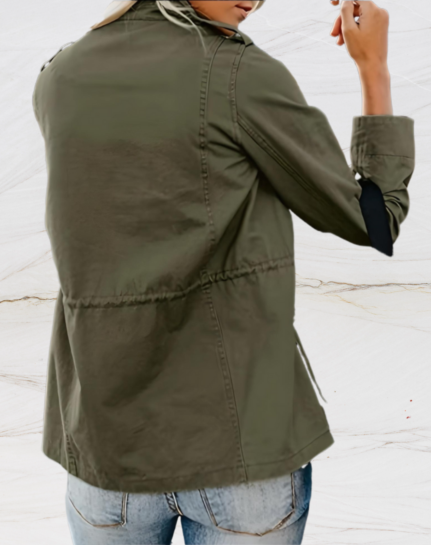 Nathalie | Women's Long Sleeve Zip Front Pocket Jacket