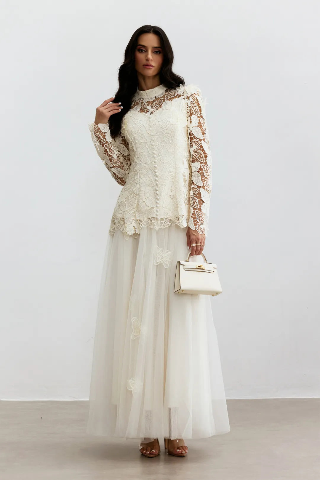 Nikki | Women’s Long Sleeve High Neck Butterfly Two Piece Set