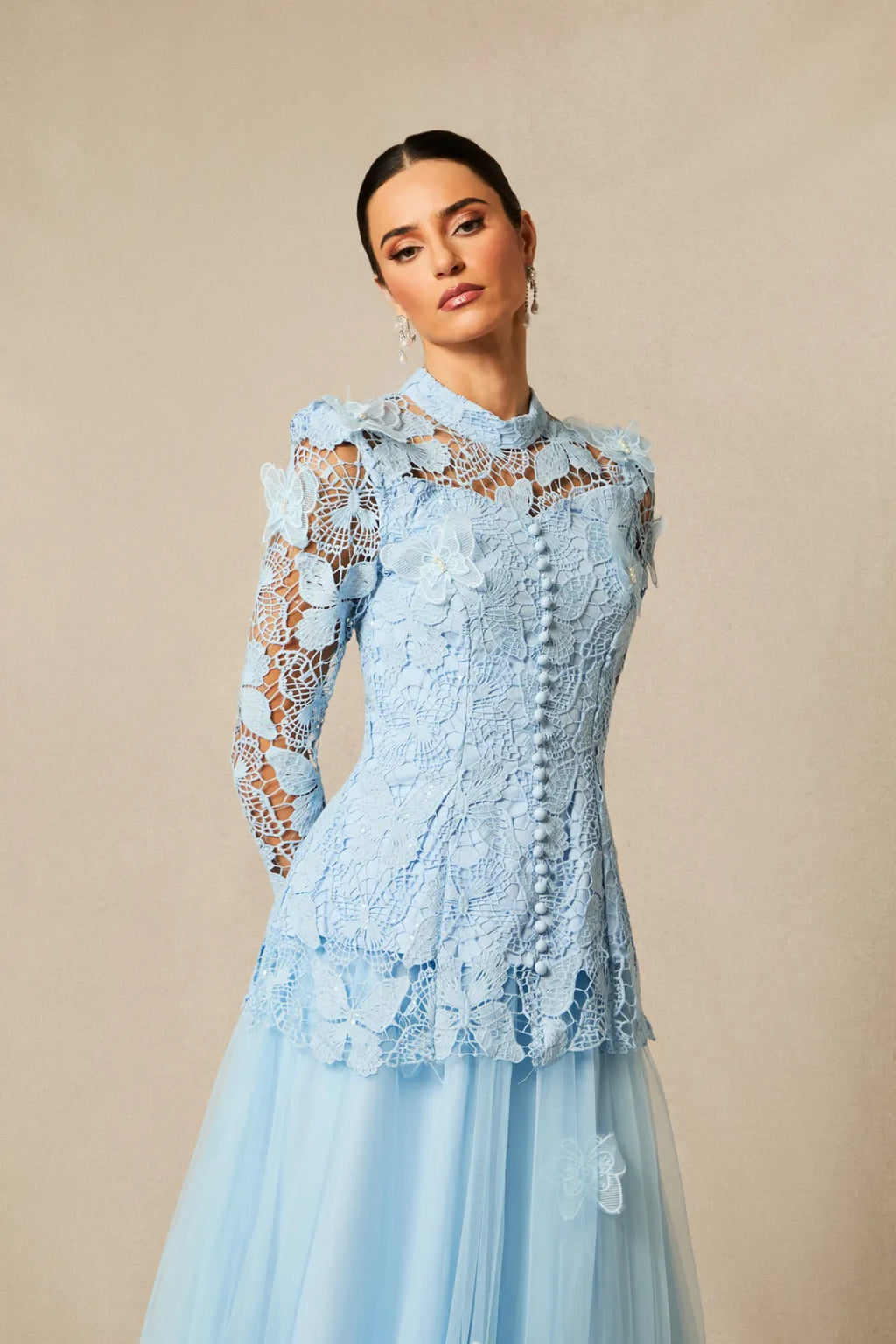 Nikki | Women’s Long Sleeve High Neck Butterfly Two Piece Set