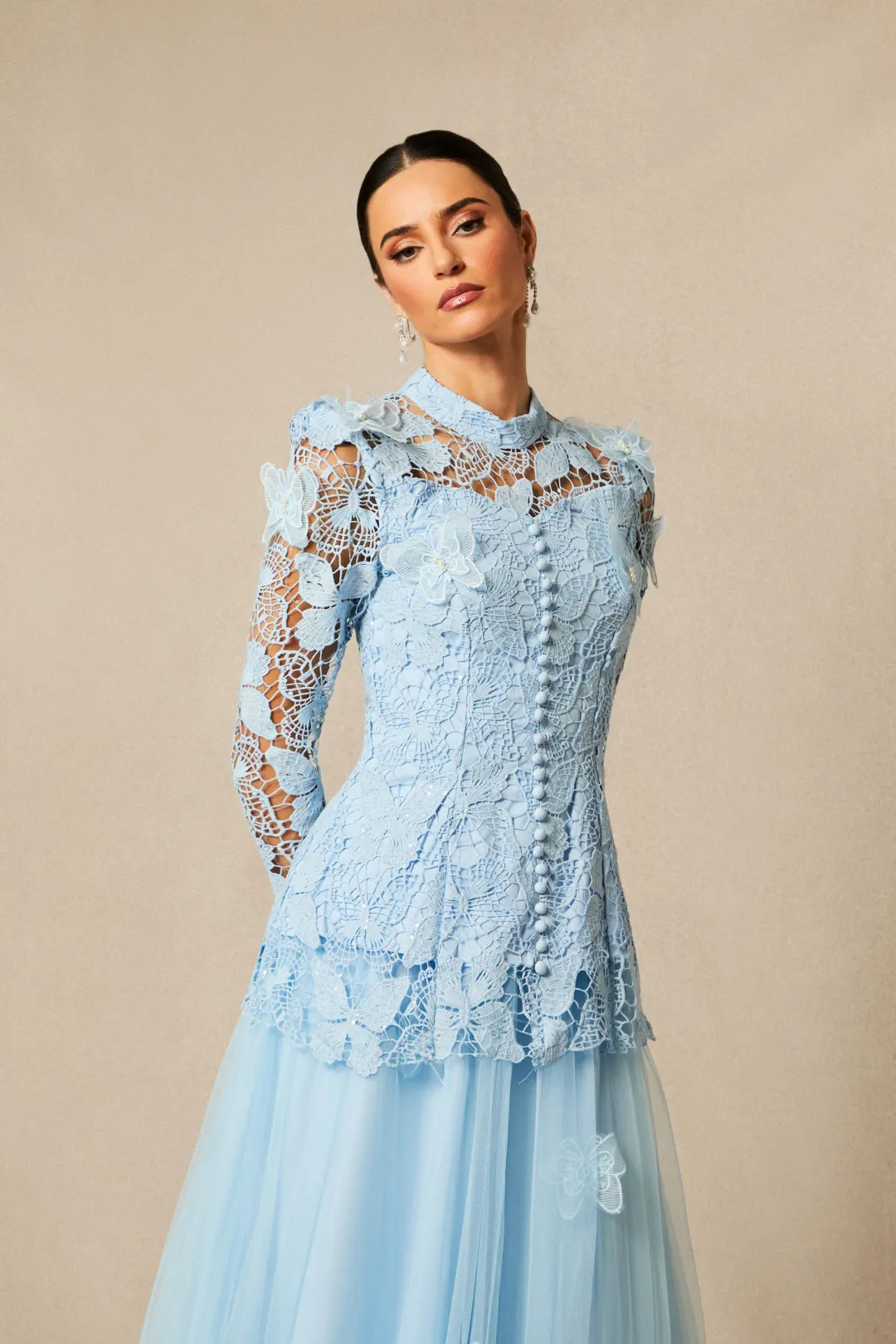 Nikki | Women’s Long Sleeve High Neck Butterfly Two Piece Set