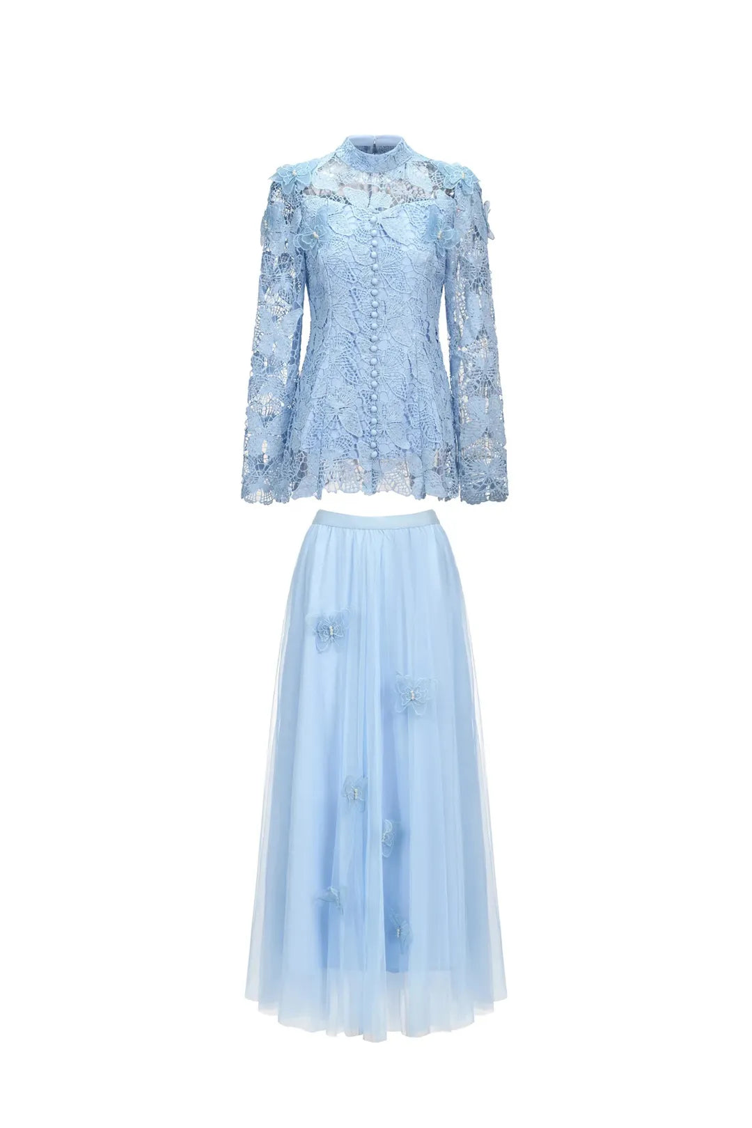 Nikki | Women’s Long Sleeve High Neck Butterfly Two Piece Set
