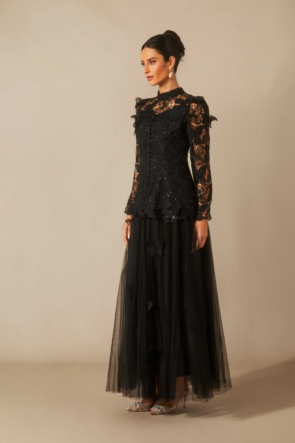 Nikki | Women’s Long Sleeve High Neck Butterfly Two Piece Set