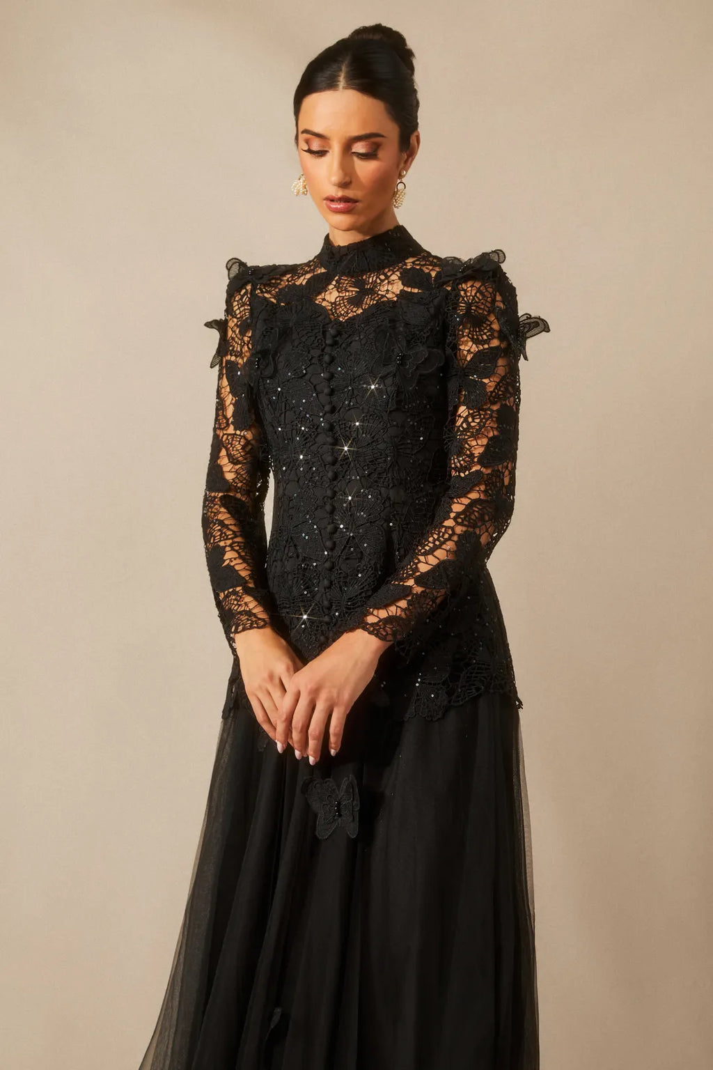 Nikki | Women’s Long Sleeve High Neck Butterfly Two Piece Set