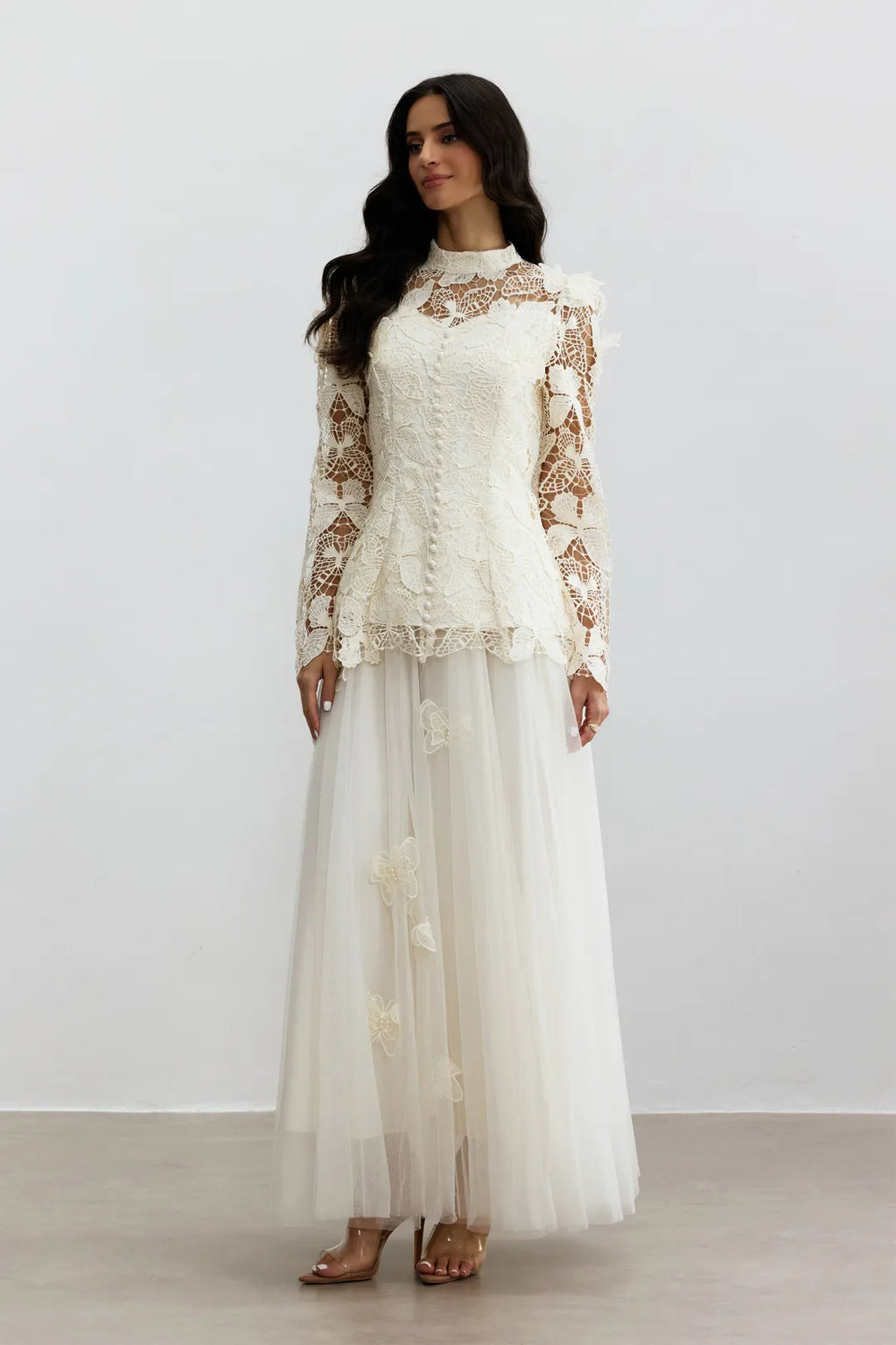 Nikki | Women’s Long Sleeve High Neck Butterfly Two Piece Set