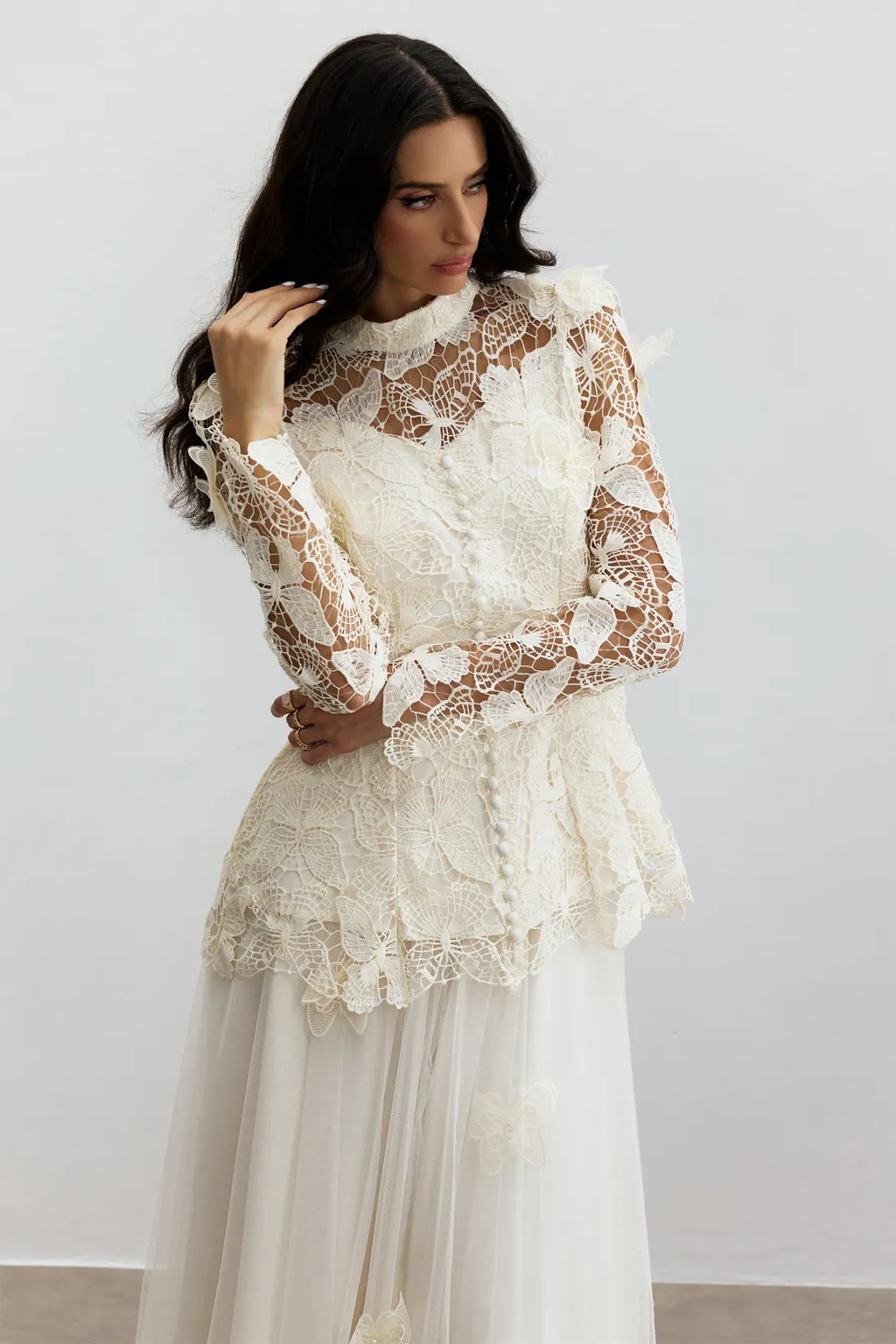 Nikki | Women’s Long Sleeve High Neck Butterfly Two Piece Set