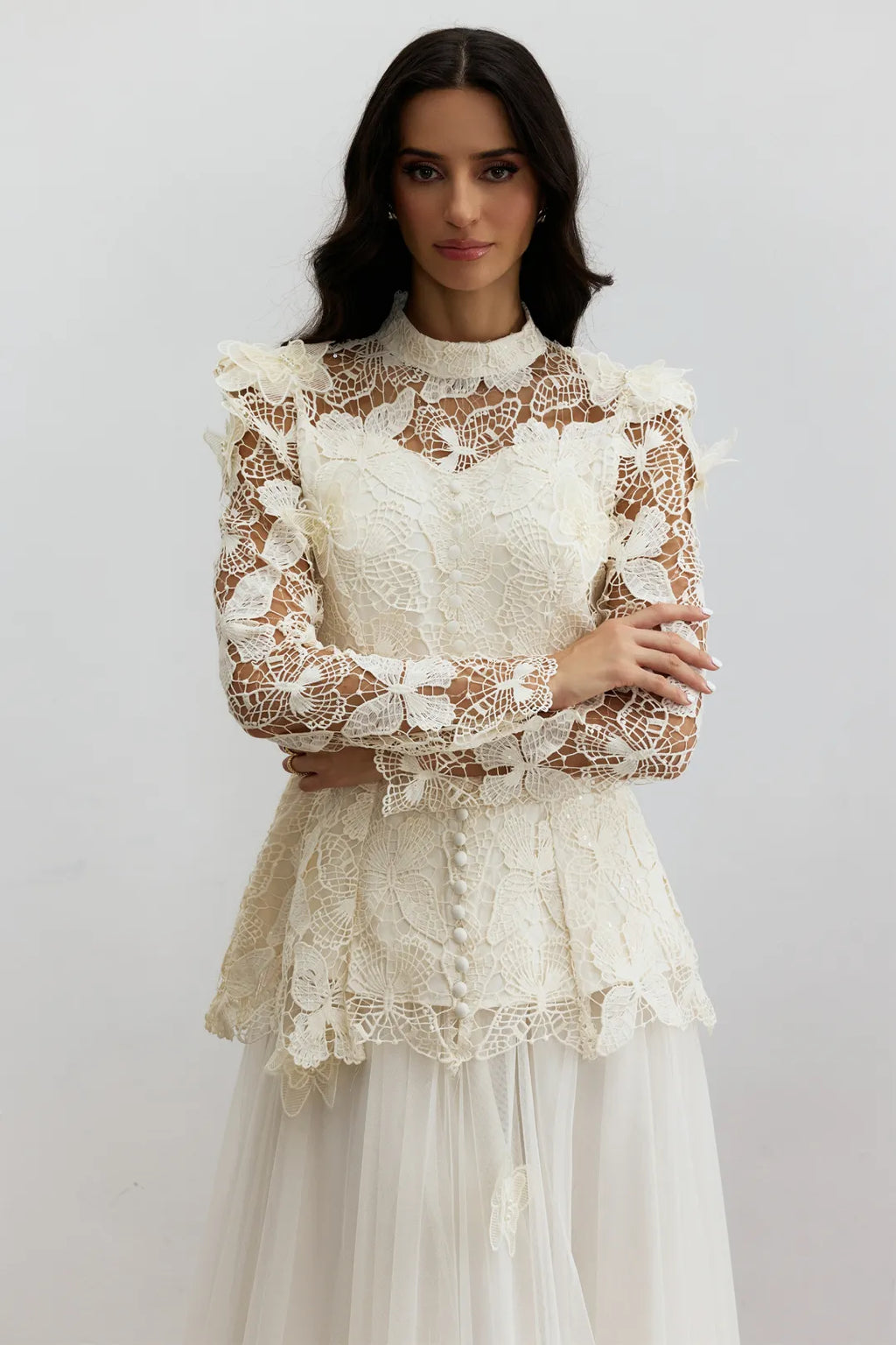 Nikki | Women’s Long Sleeve High Neck Butterfly Two Piece Set