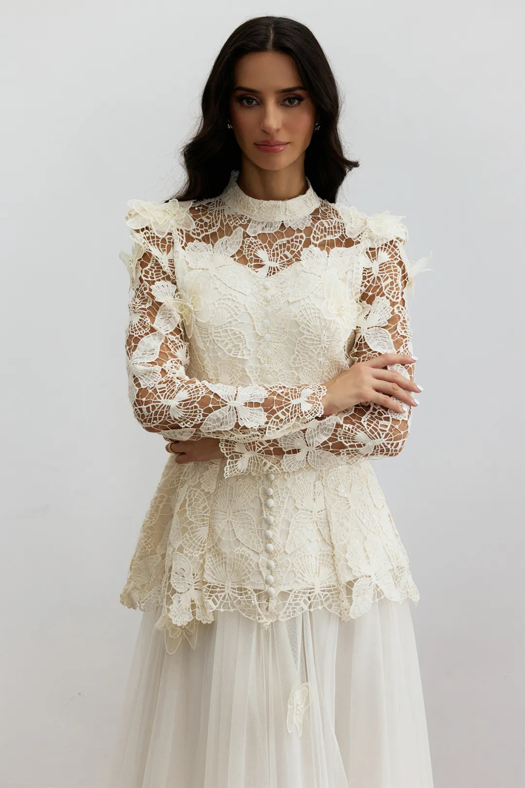 Nikki | Women’s Long Sleeve High Neck Butterfly Two Piece Set
