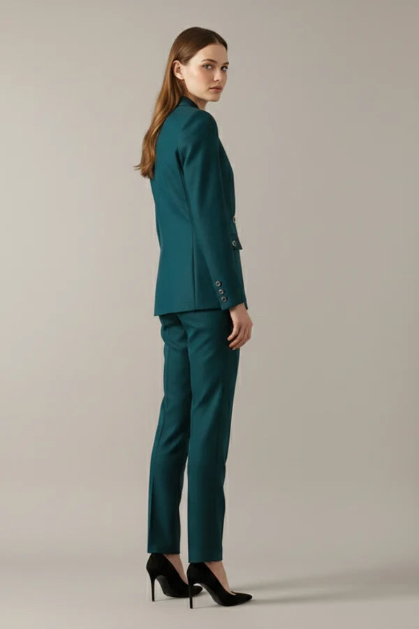 Nola | Women’s Button Front Long Sleeve Straight Leg Two Piece Set