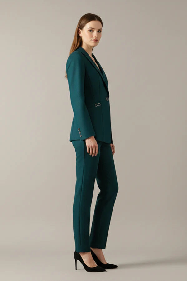 Nola | Women’s Button Front Long Sleeve Straight Leg Two Piece Set