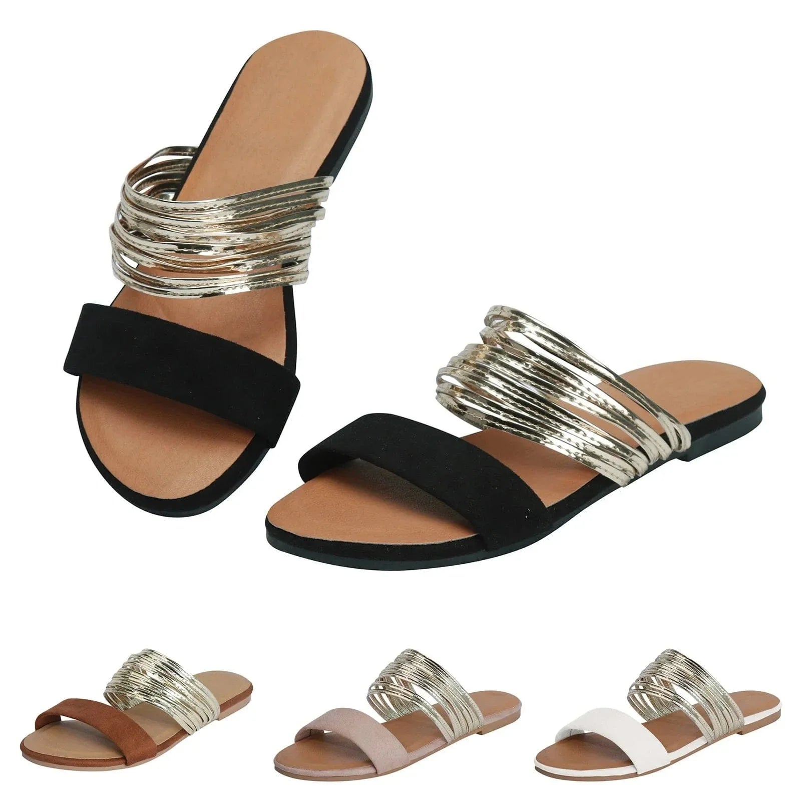 Odessa | Women's Open Toe Slip On Summer Slides