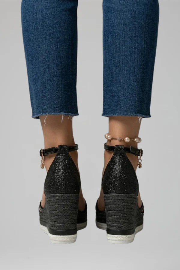 Olive | Women’s Open Toe Ankle Strap Wedges Sandals