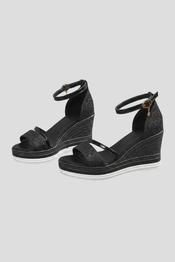 Olive | Women’s Open Toe Ankle Strap Wedges Sandals