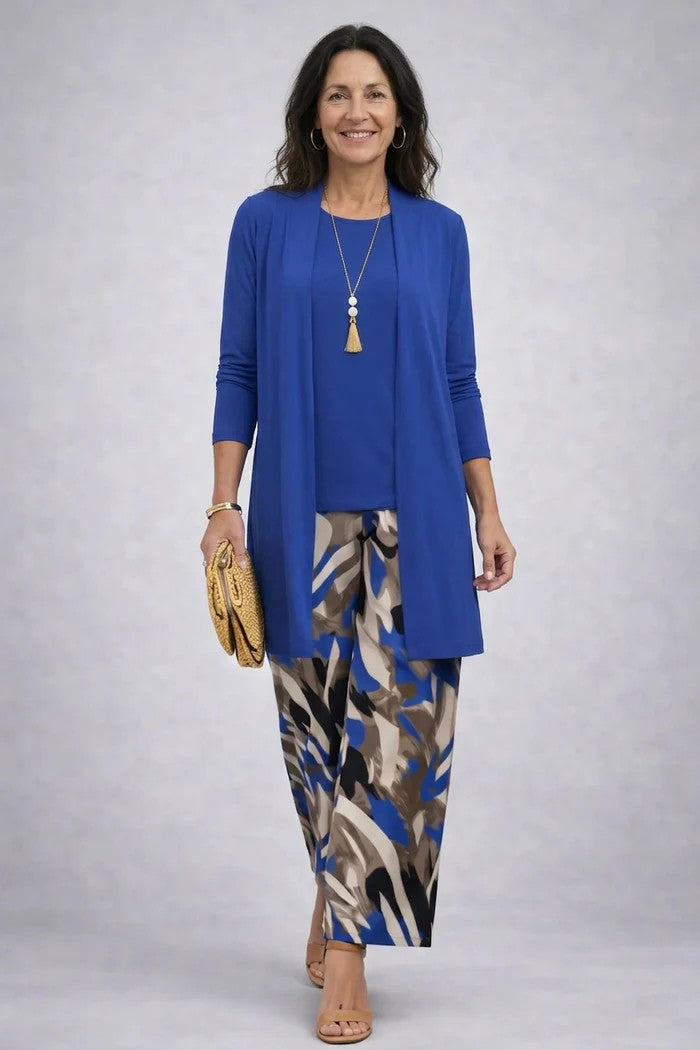 Patience | Women's Floral Long Sleeve Straight Leg Three Piece Set