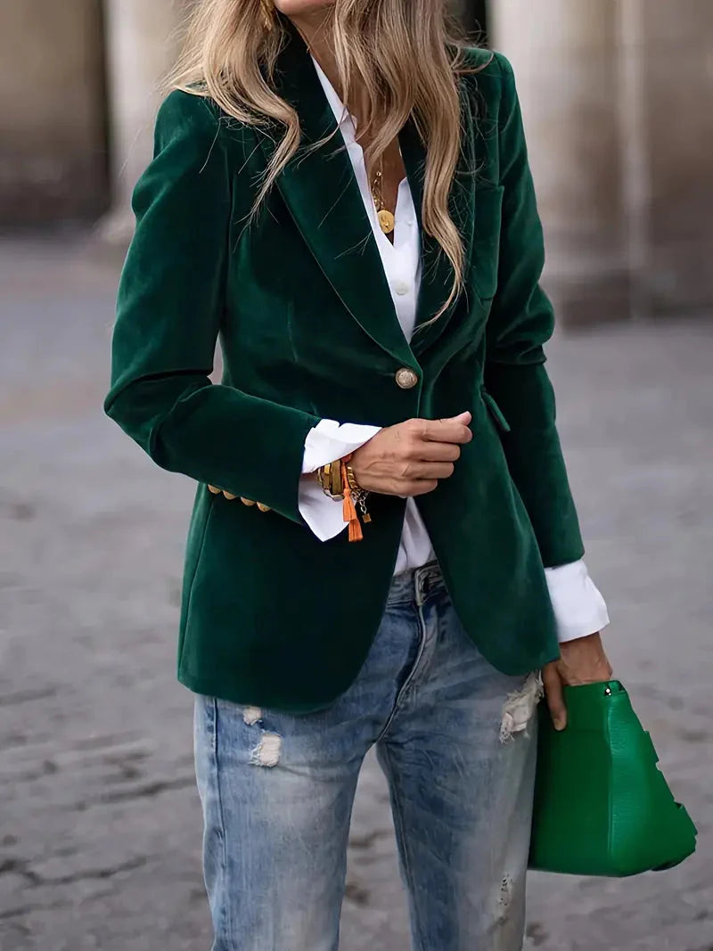 Peggy | Women's Single-Breasted Long Sleeve Buttoned Blazer