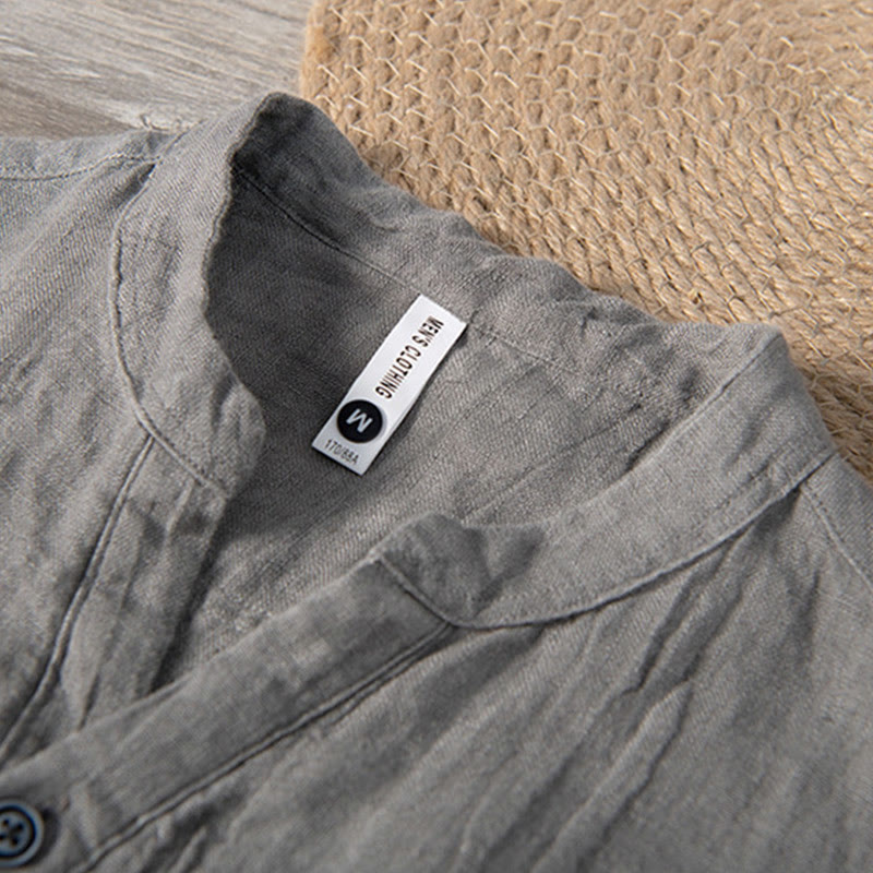 Robert | Men’s Short Sleeve Half Button Summer Shirt