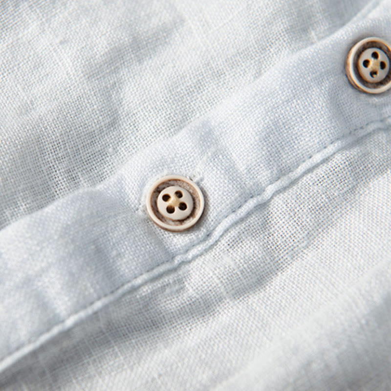 Robert | Men’s Short Sleeve Half Button Summer Shirt