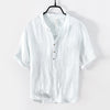 Robert | Men’s Short Sleeve Half Button Summer Shirt