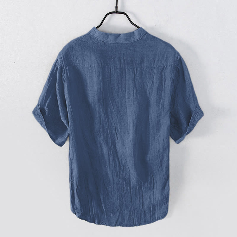 Robert | Men’s Short Sleeve Half Button Summer Shirt