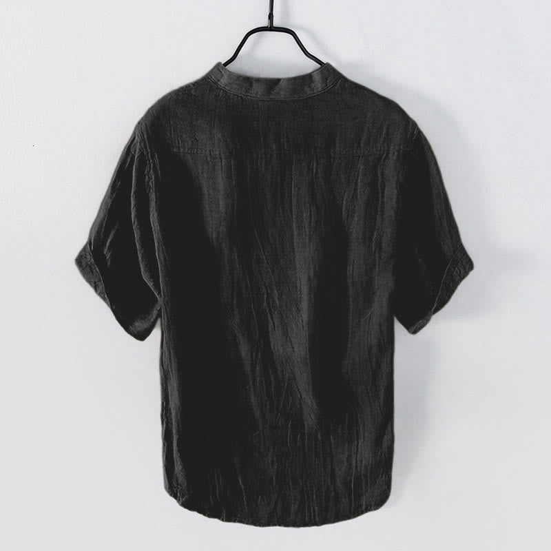 Robert | Men’s Short Sleeve Half Button Summer Shirt
