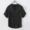 Robert | Men’s Short Sleeve Half Button Summer Shirt