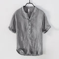 Robert | Men’s Short Sleeve Half Button Summer Shirt
