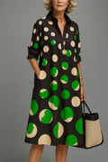 Rosanna | Women's Printed Button Front Collared Midi Dress