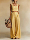 Roselyn | Women's Square Neck Sleeveless Two Piece Set