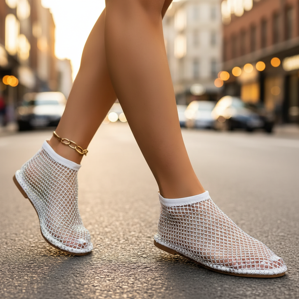 Rowena | Women's Mesh Round Toe Summer Sandals