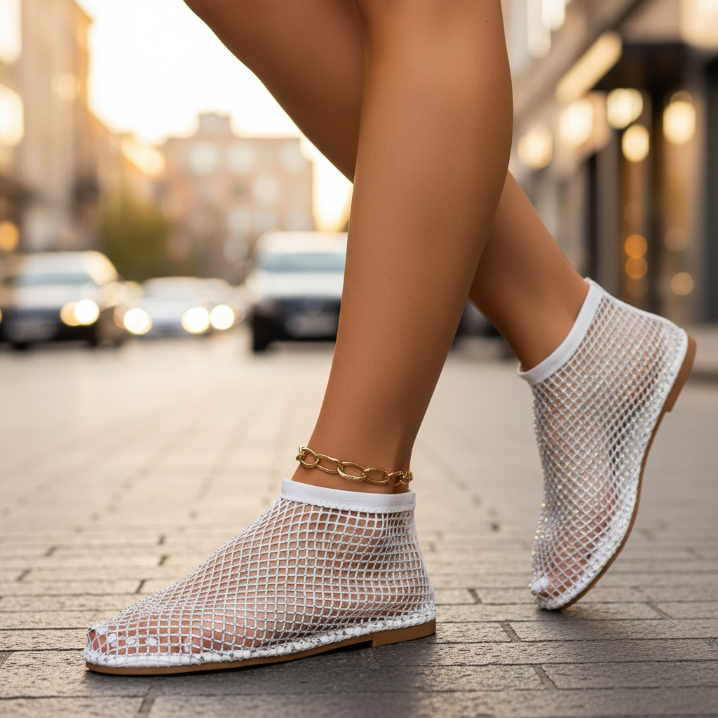 Rowena | Women's Mesh Round Toe Summer Sandals