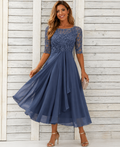 Samantha | Women’s Short Sleeve Wedding Guest Midi Dress