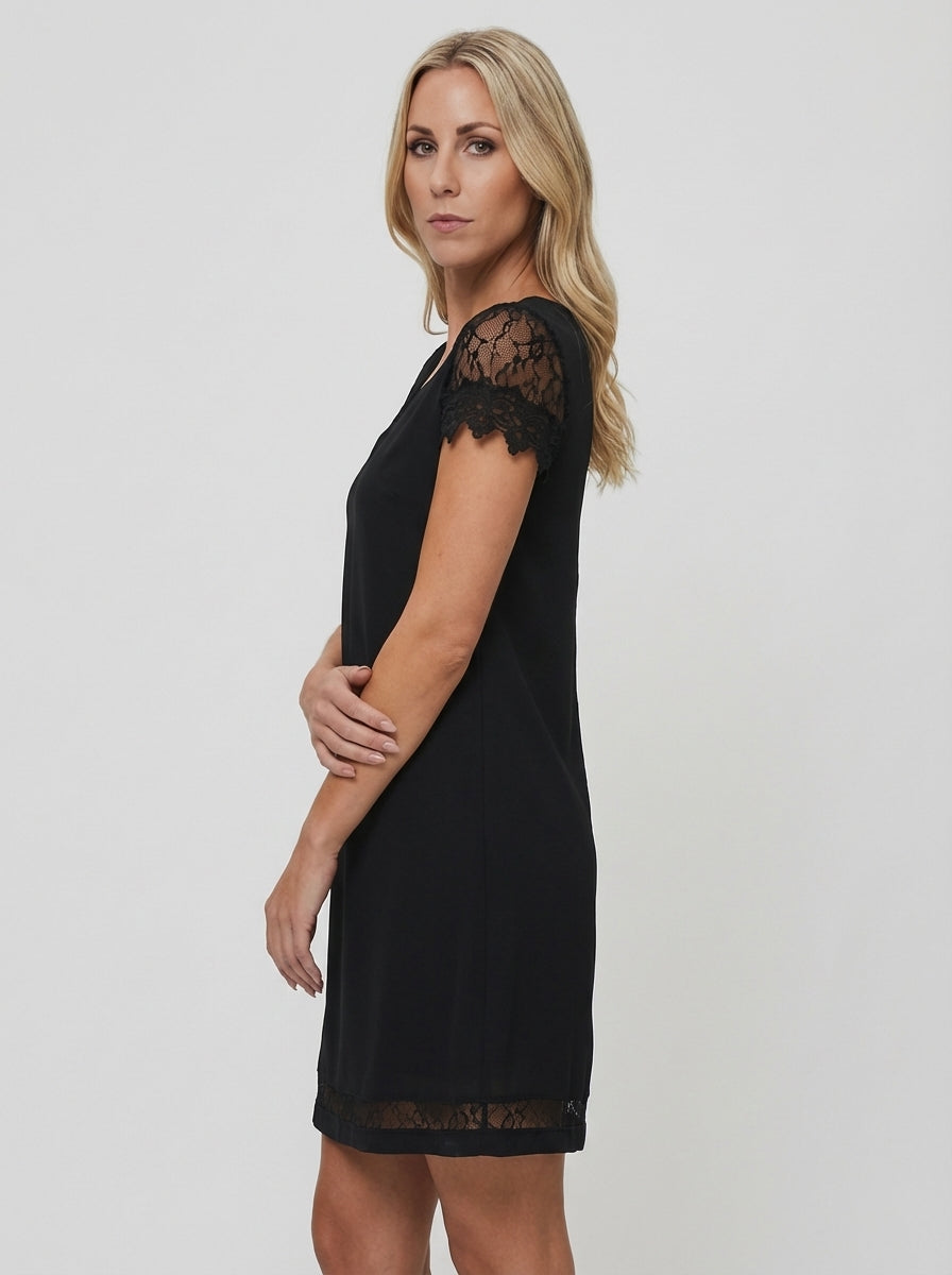 Sarah | Women's V Neck Cap Sleeve Mini Dress