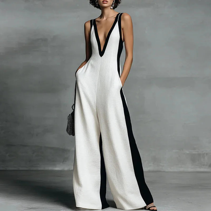 Shannon | Women's Wide Leg Sleeveless Summer Jumpsuit