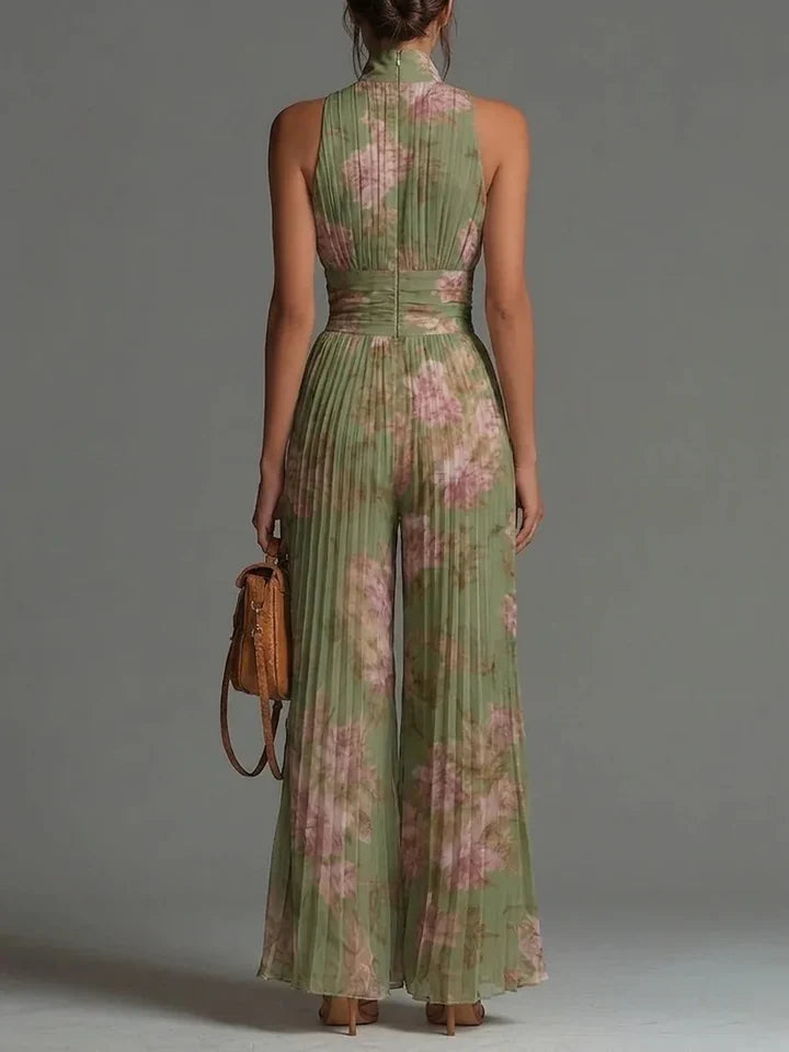 Sienna | Women’s Pleated Sleeveless Wide Leg Jumpsuit
