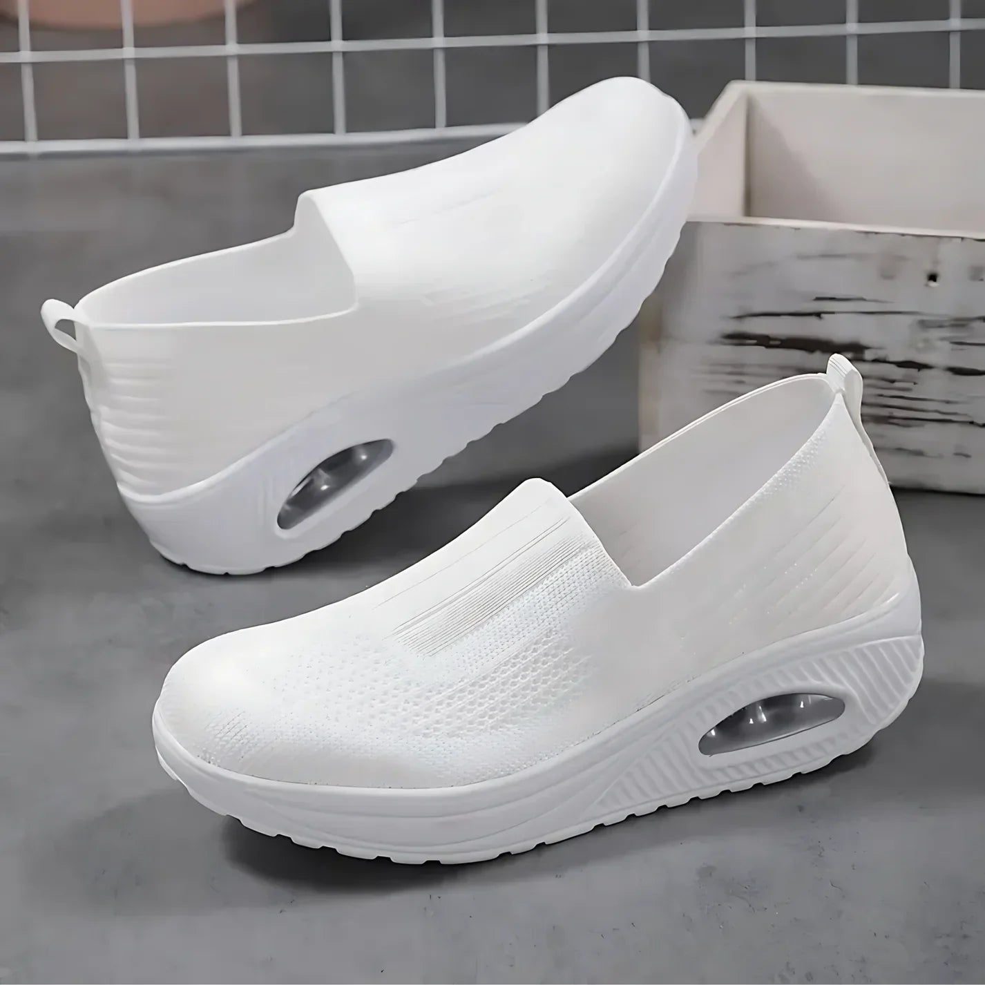 Stacey | Women’s Round Toe Slip On Sneakers