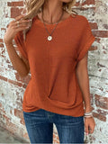 Sylvia | Women's Texture Short Sleeve Crew Neck T Shirt