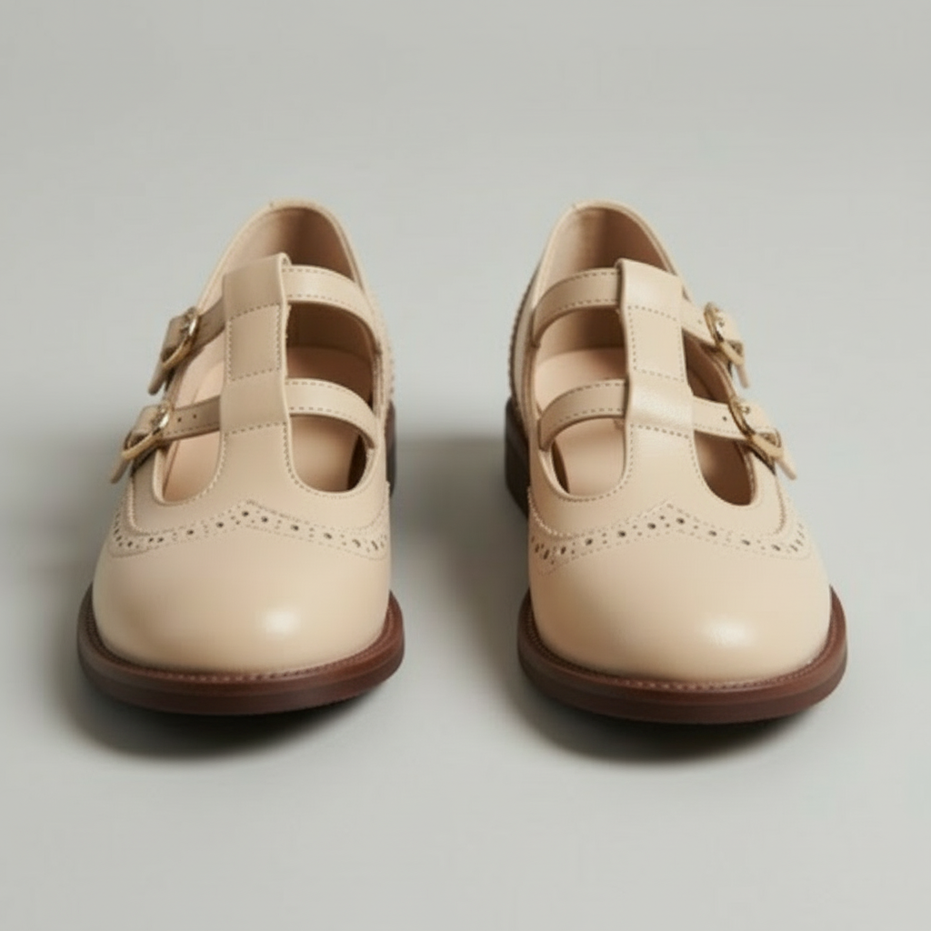 Tammy | Women's Double Buckle T-Strap Mary Jane Shoes