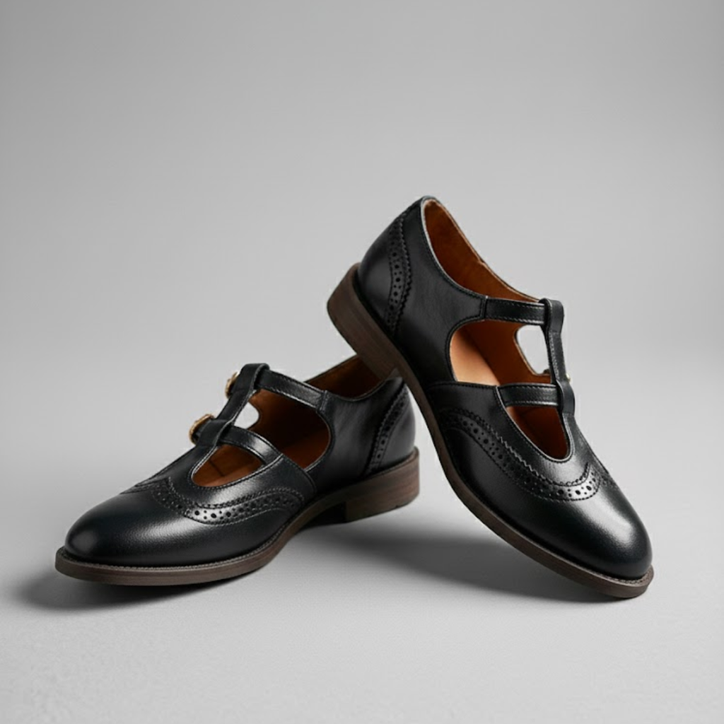 Tammy | Women's Double Buckle T-Strap Mary Jane Shoes