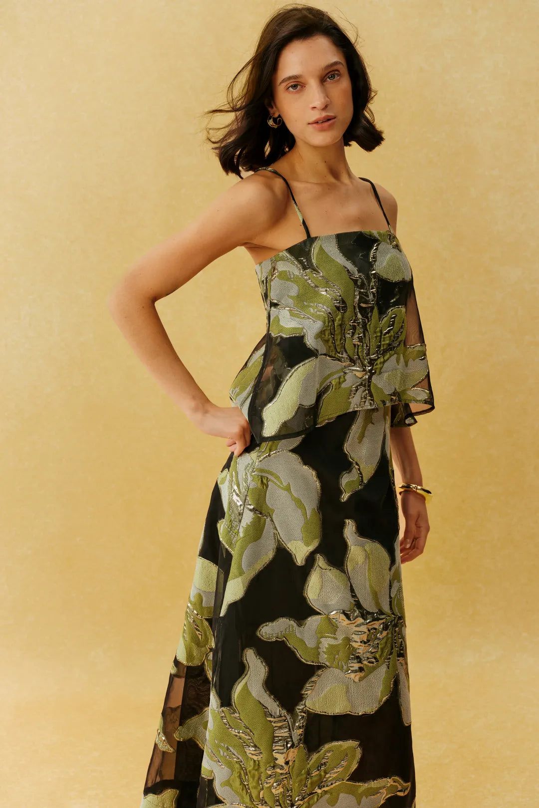Tanya | Women’s Floral Print Strappy Sleeveless Flowy Maxi Dress