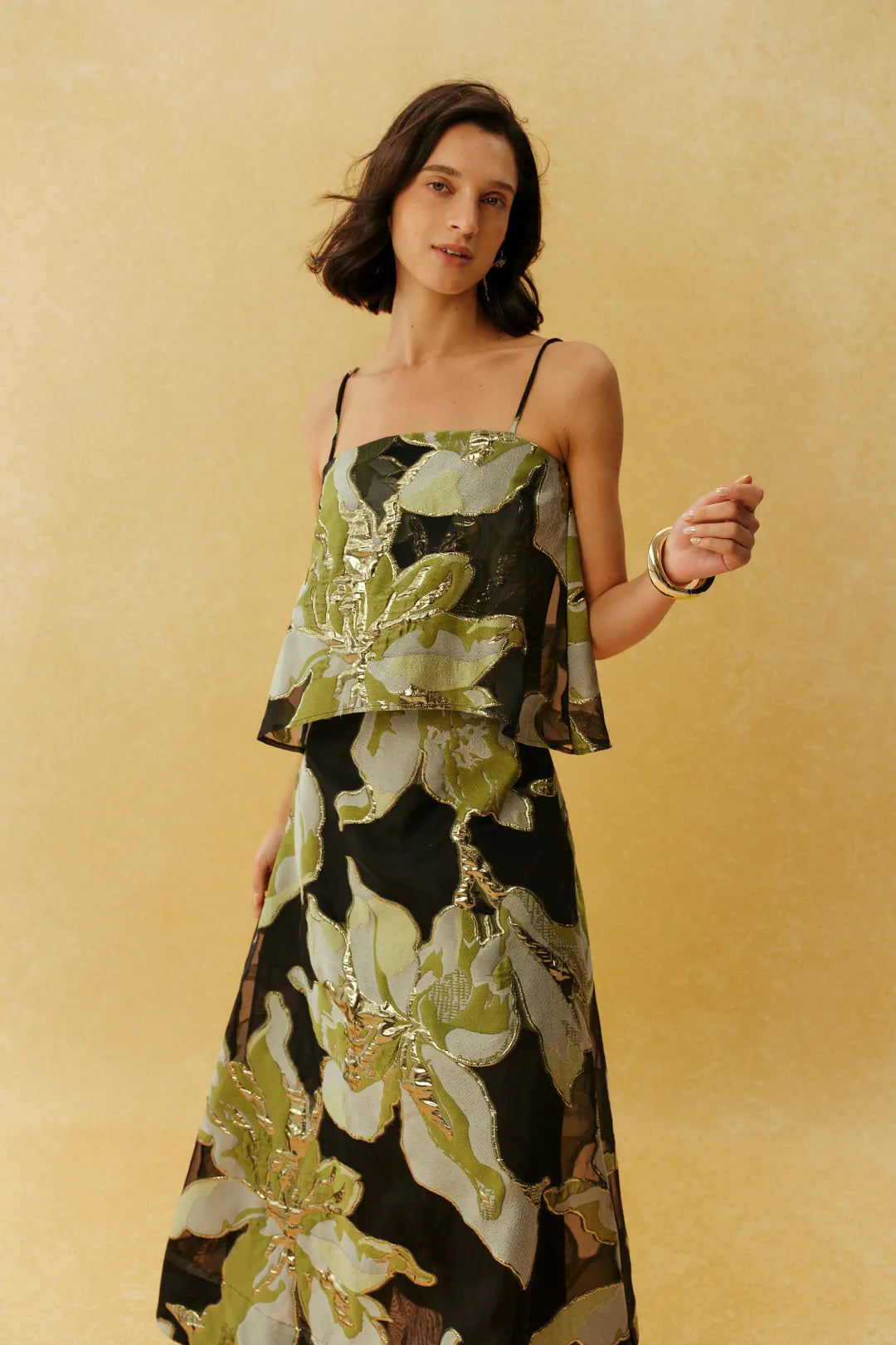 Tanya | Women’s Floral Print Strappy Sleeveless Flowy Maxi Dress