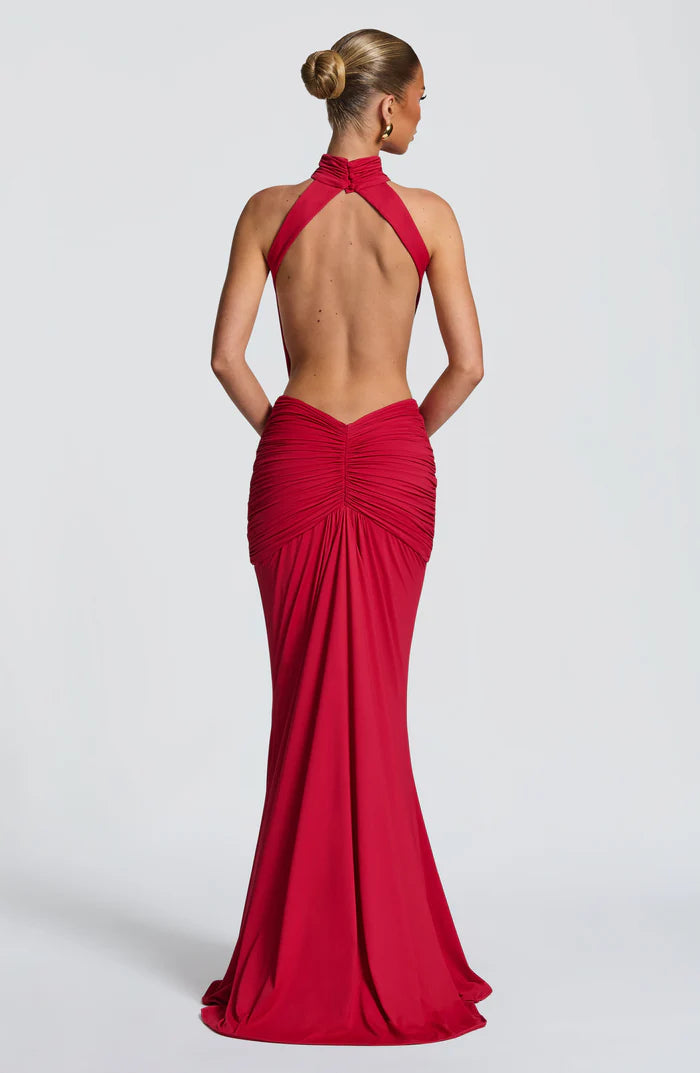 Teresa | Women’s Halter Neck Cut Out Sleeveless Maxi Dress