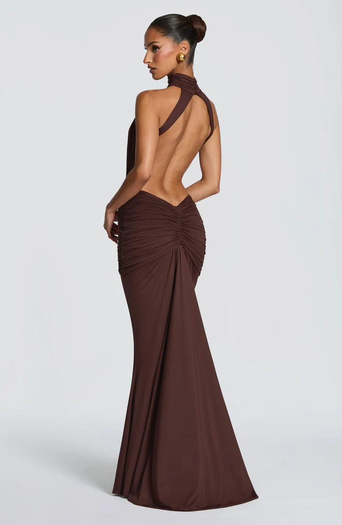 Teresa | Women’s Halter Neck Cut Out Sleeveless Maxi Dress