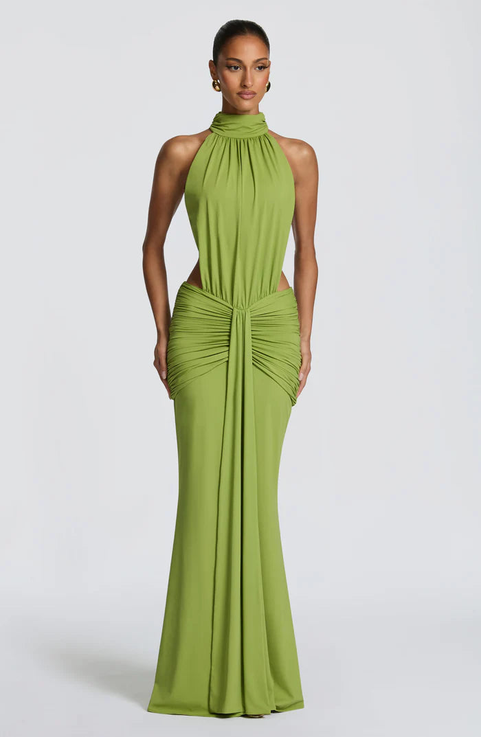 Teresa | Women’s Halter Neck Cut Out Sleeveless Maxi Dress