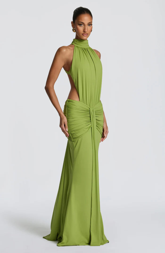 Teresa | Women’s Halter Neck Cut Out Sleeveless Maxi Dress