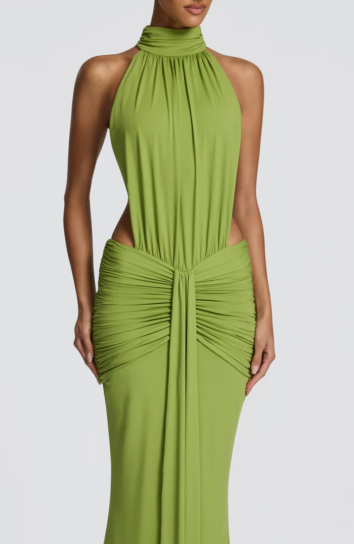 Teresa | Women’s Halter Neck Cut Out Sleeveless Maxi Dress