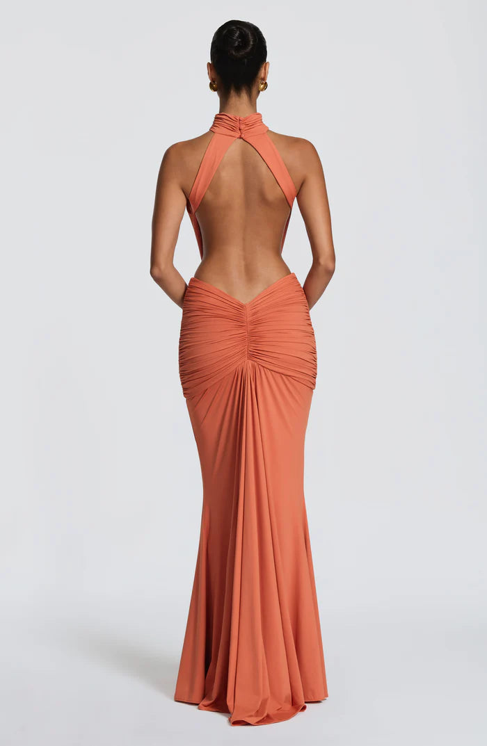 Teresa | Women’s Halter Neck Cut Out Sleeveless Maxi Dress
