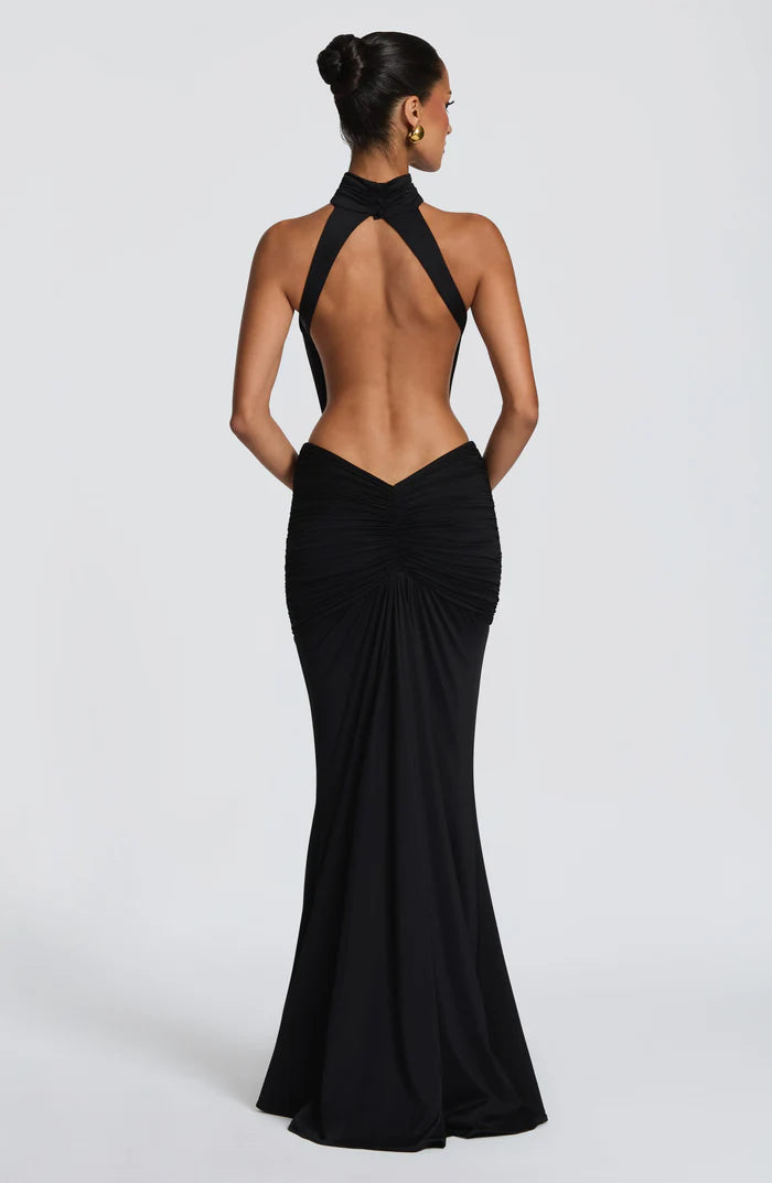 Teresa | Women’s Halter Neck Cut Out Sleeveless Maxi Dress