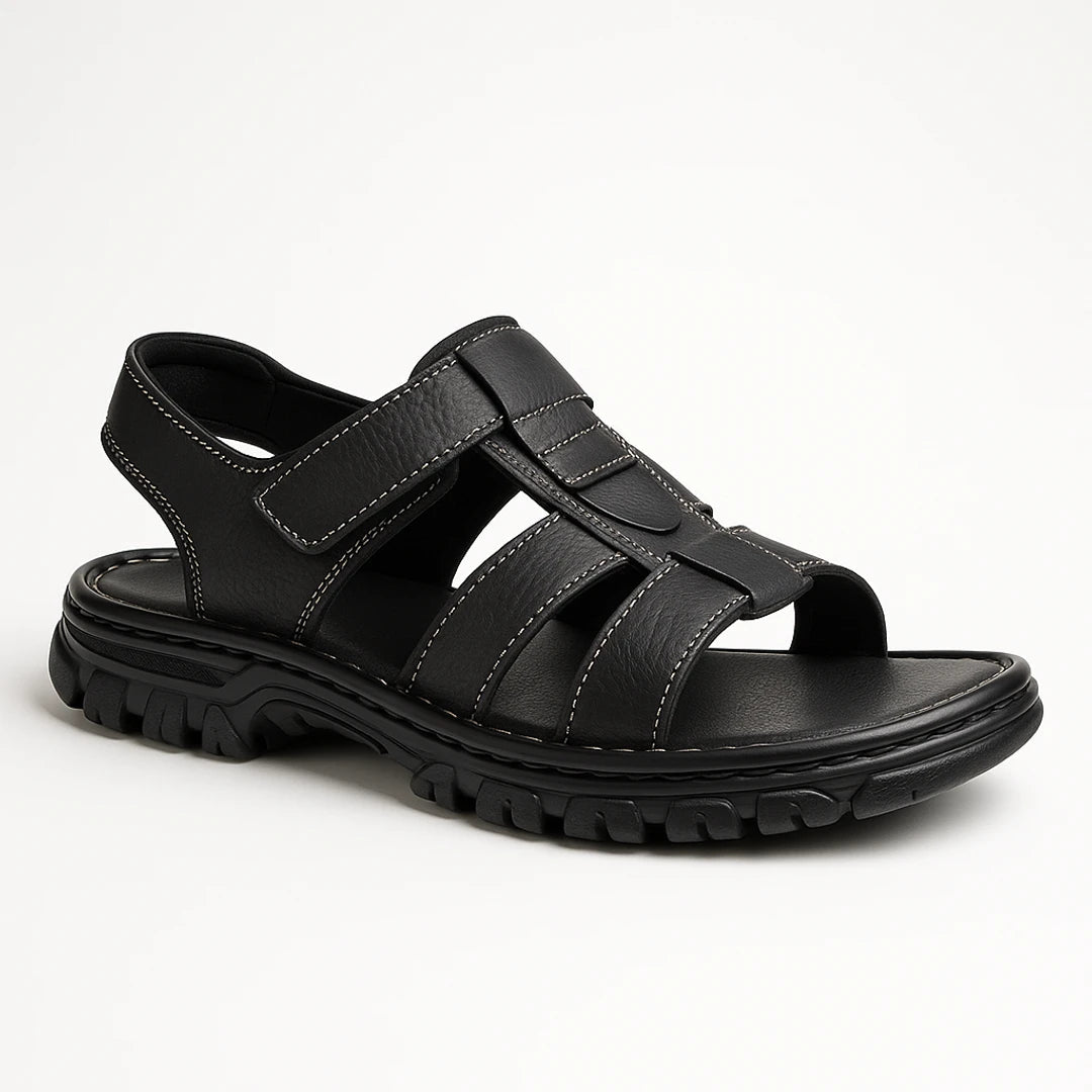 Thomas | Men's Round Toe Hook and Loop Strap Sandals