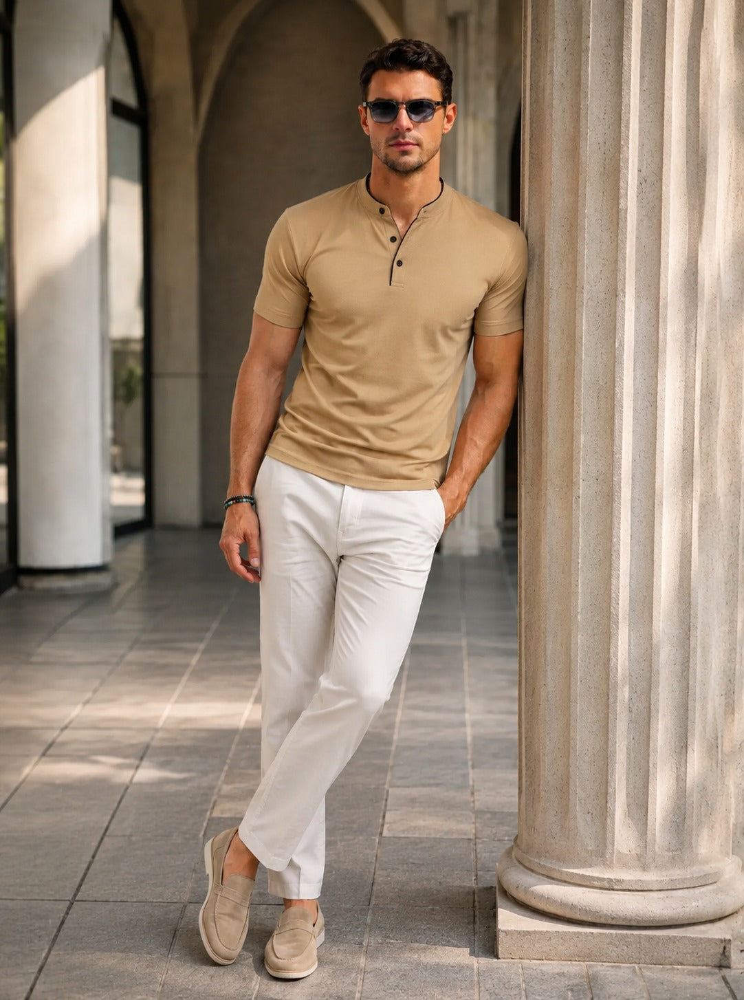 Tommy | Men's Button Front Short Sleeve Polo Shirt