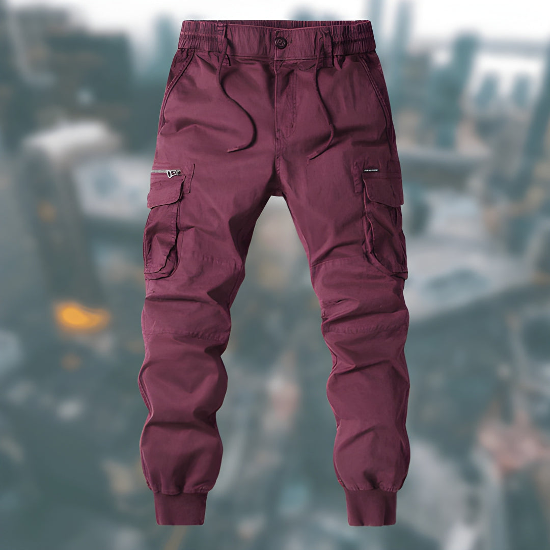 Trevor | Men’s Drawstring Elastic Waist Pockets Cargo Pants